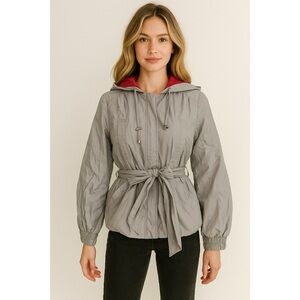 EUC Anthro Elevenses Belted Hooded Parka Jacket​​​​